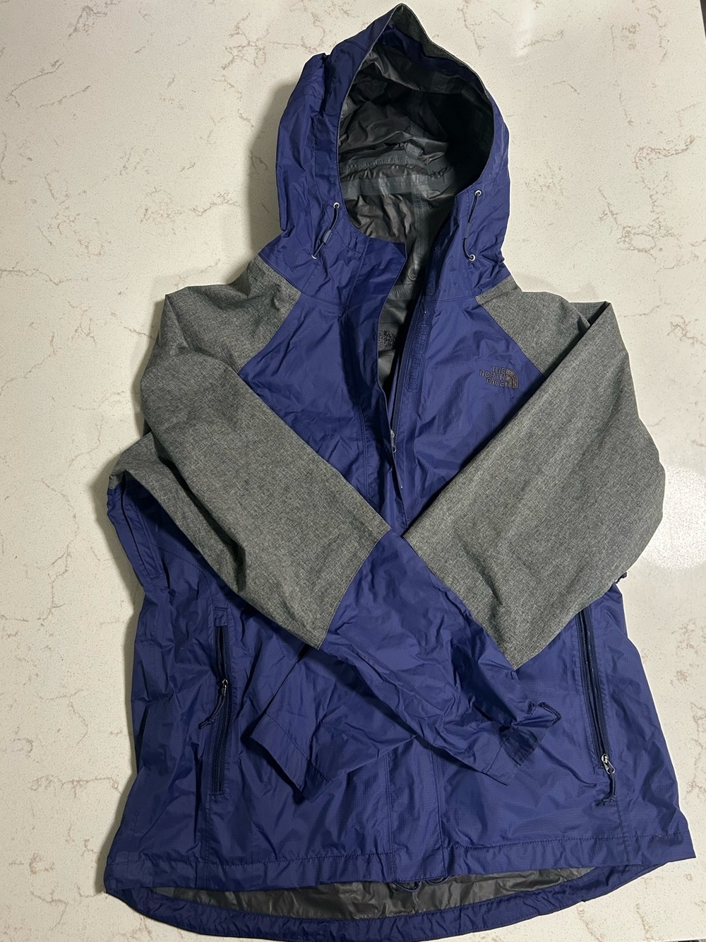 The North Face Women’s Purple Jacket with Gray Sleeves